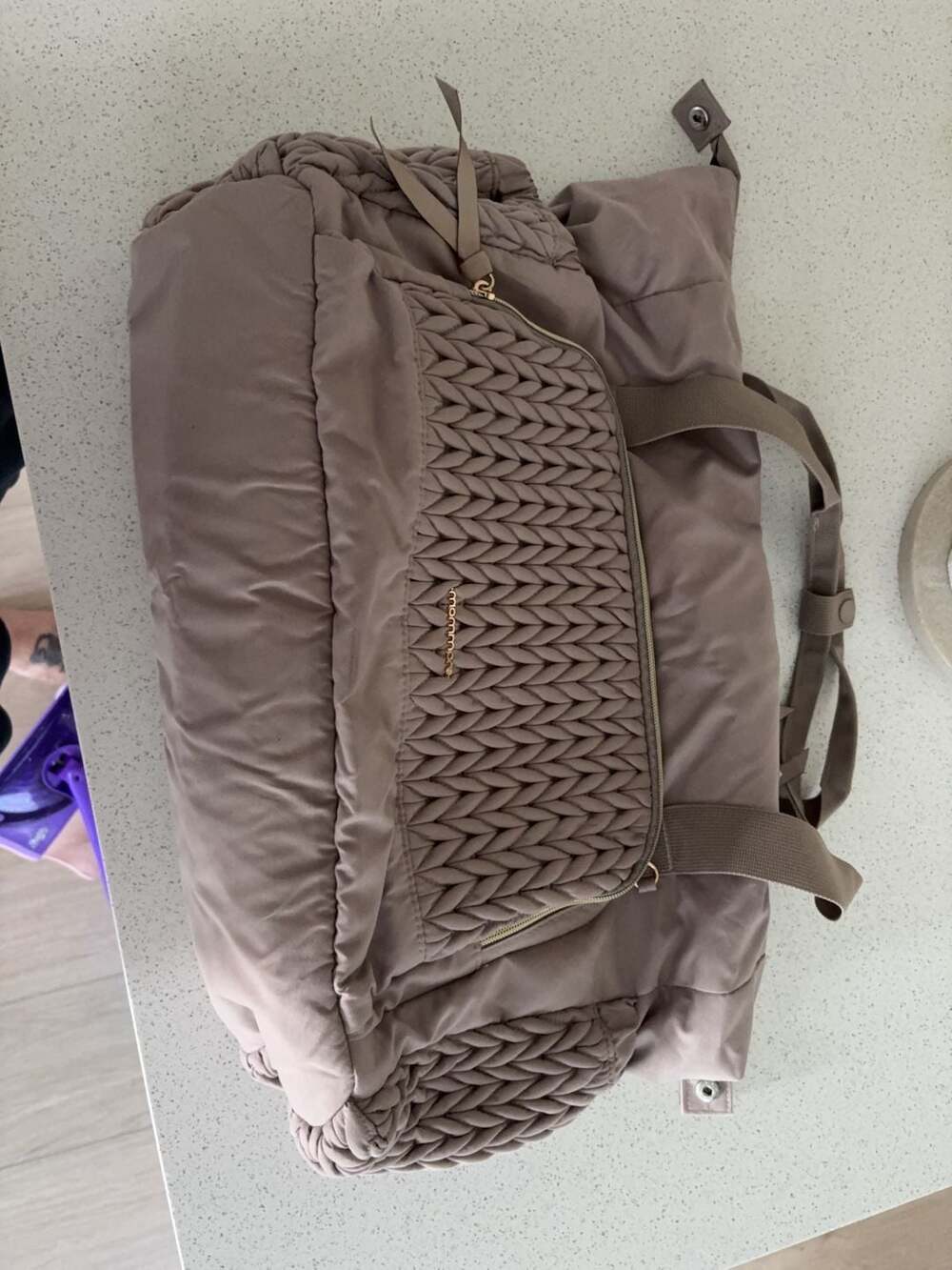 Mommmore Quilted Diaper Bag Tote with Changing Pad